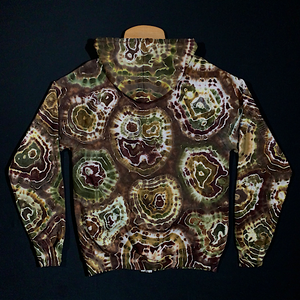 Size Medium Earthy Agate Geode Zip-Up Hoodie