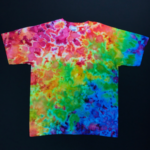 Youth XL Rainbow Splatter Ice Dye T-Shirt