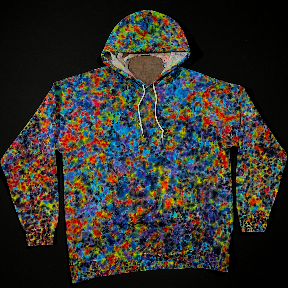 Rainbow hoodie tie dye clearance