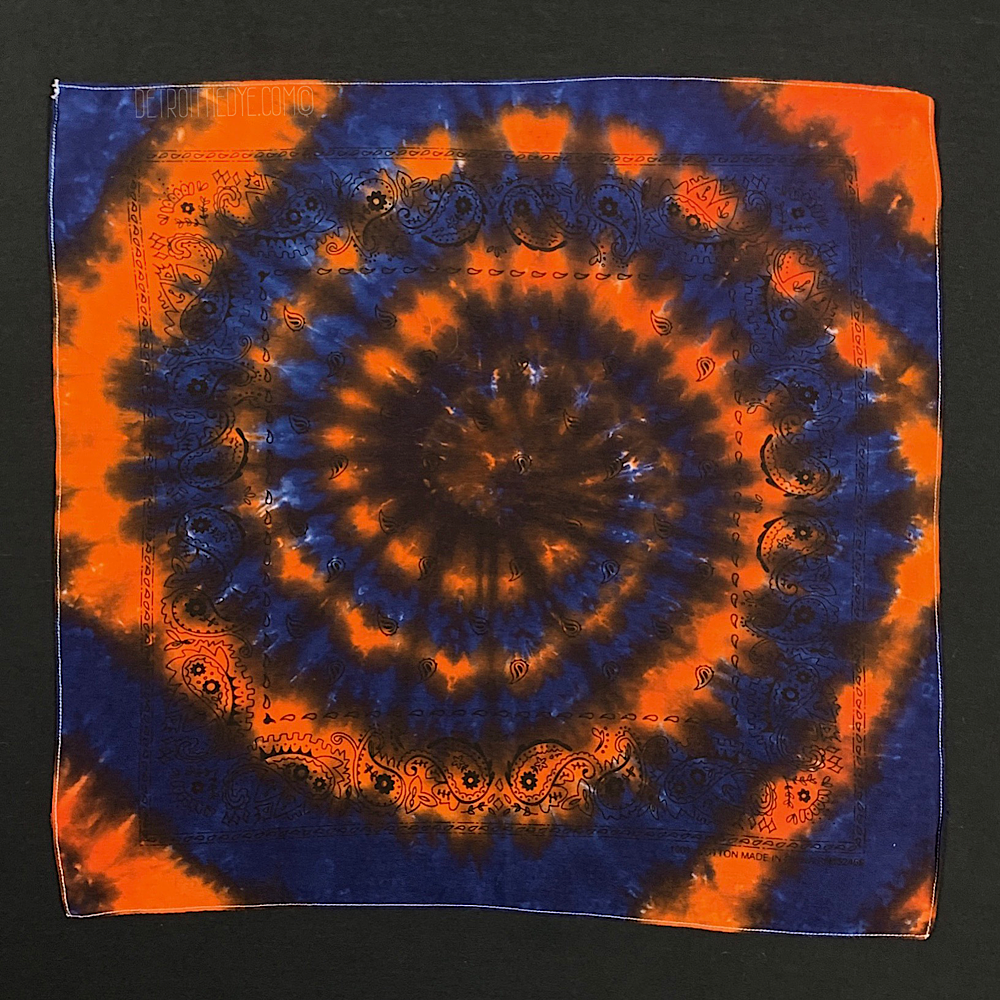 Paradisiac Psychedelic Handmade Goods Detroit Tigers Spiral Tie Dye T-Shirt | Detroit Tie Dye Company Bandana