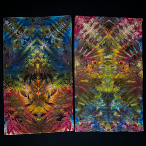 Set of (2) Psychedelic Mindscape Standard Size Ice Dye Pillowcases