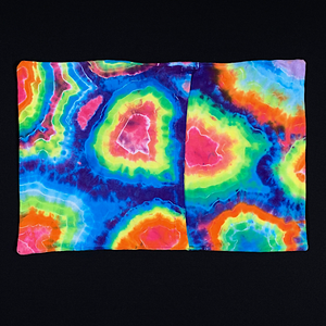 Toddler/Travel Rainbow Solar Quartz Geode Tie Dye Pillowcase | 13” x 19”