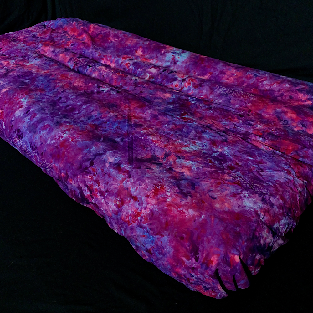Pink & Purple Ice Dye Splatter Fitted Bed Sheet