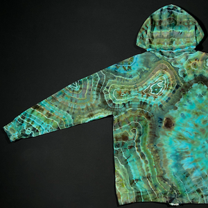Size XL Jade Agate Geode Zip-Up Hoodie