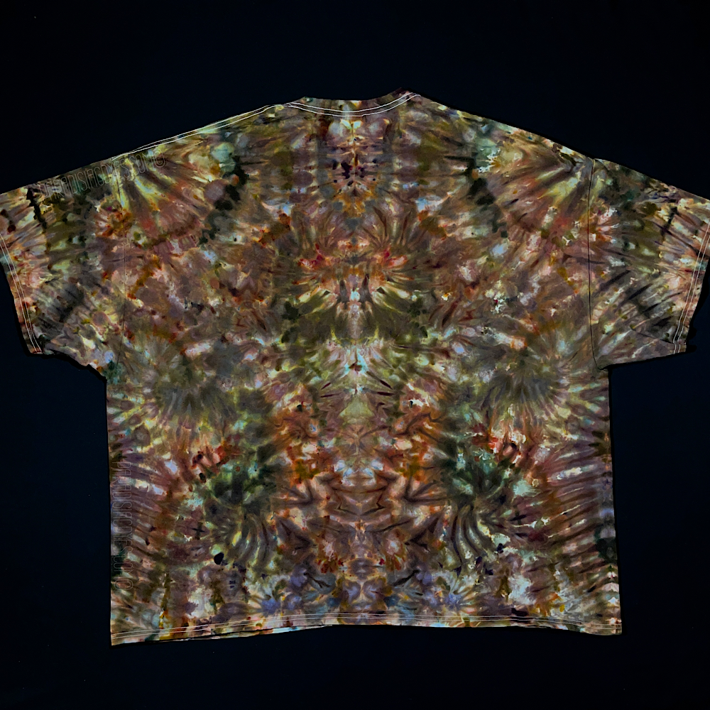 Size 5XL Psychedelic Sandscape Ice Dye T-Shirt