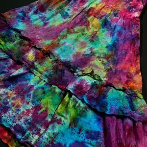 Size Large Rainbow Splatter Ice Dye Halter Sundress