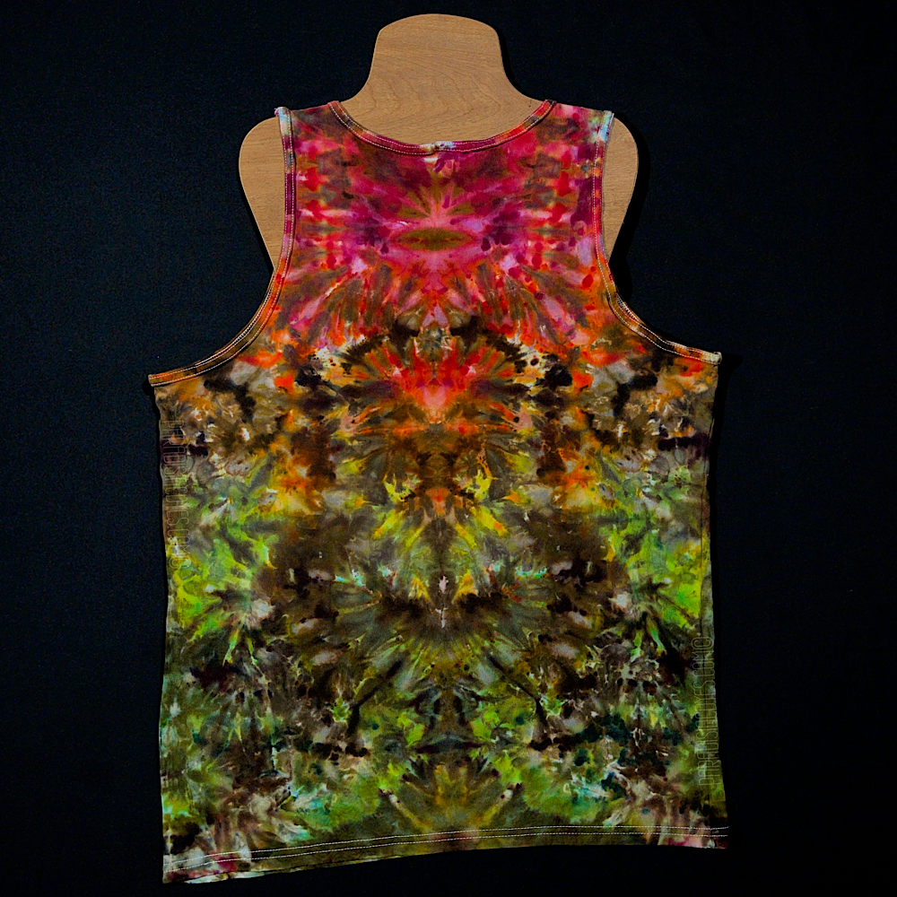 Men's Large Psychedelic Melonscape Ice Dye Tank Top