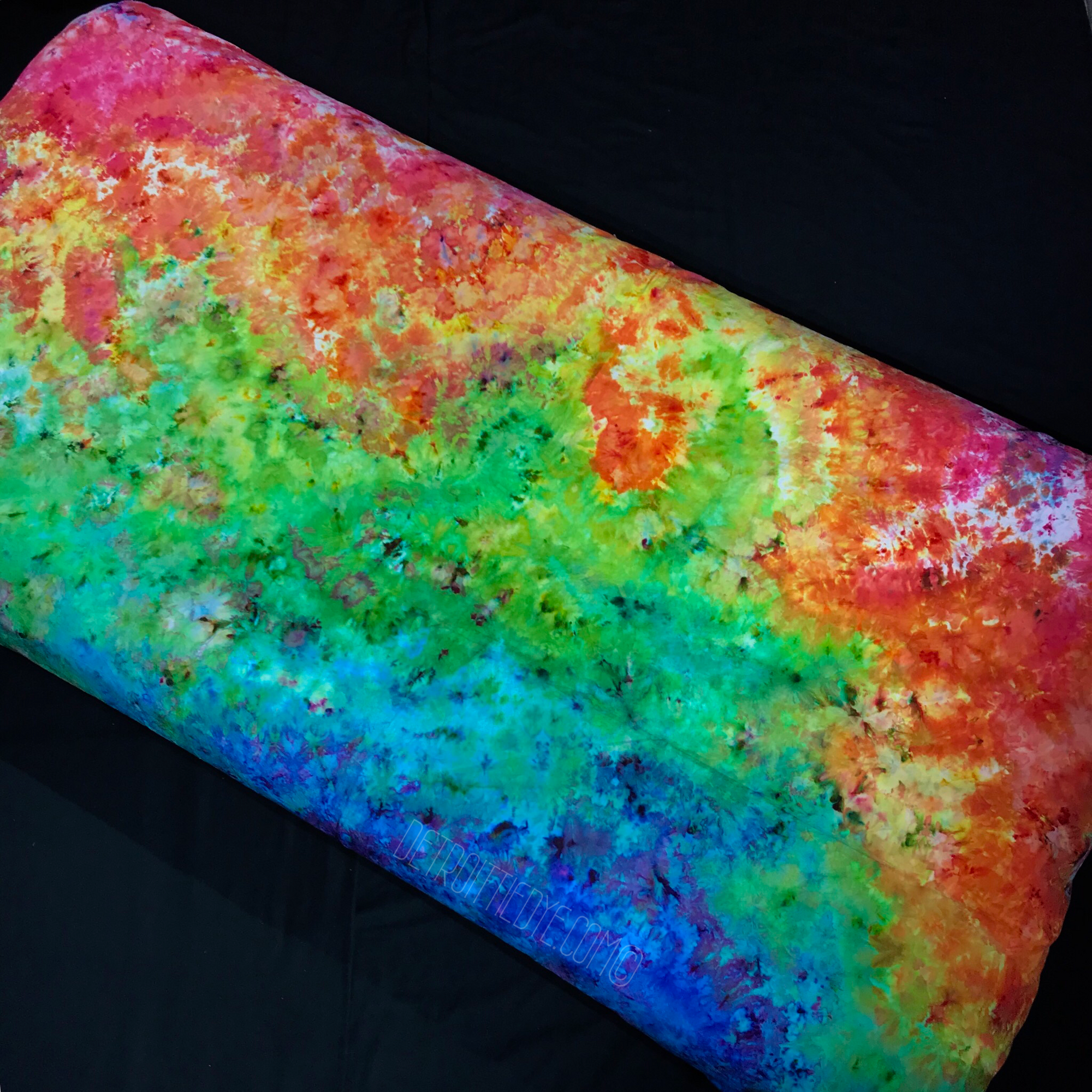 Custom Made Rainbow Splatter Ice Dye Fitted Sheet
