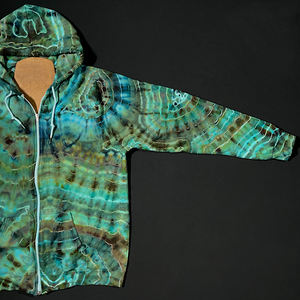 Size XL Jade Agate Geode Zip-Up Hoodie