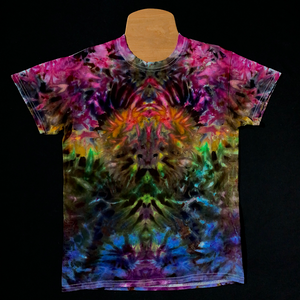 Size Small Psychedelic Rainbowscape Ice Dye T-Shirt