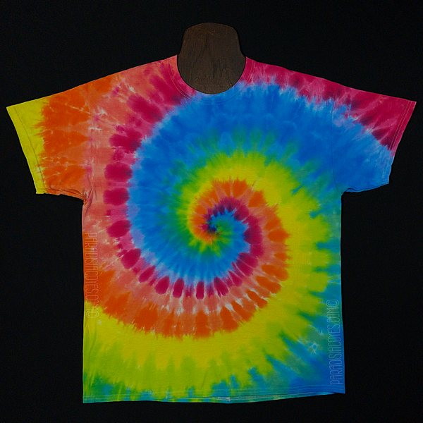 Paradisiac Psychedelic Handmade Goods Detroit Tigers Spiral Tie Dye T-Shirt | Detroit Tie Dye Company Adult Large