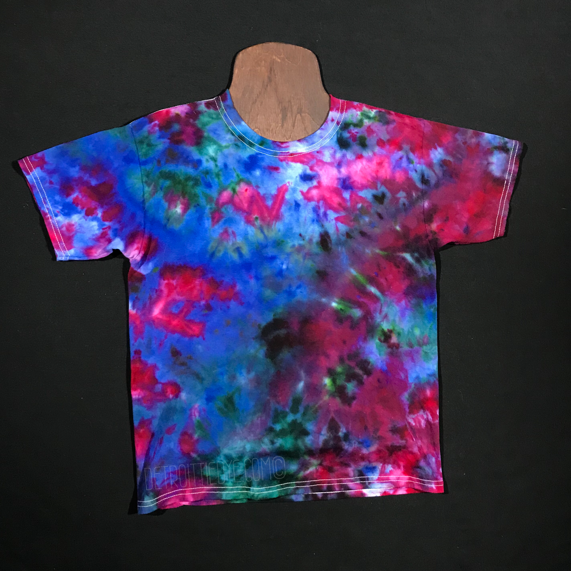 Youth Large Marbled Splatter Ice Dye T-Shirt