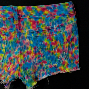 Women’s Size 4 Express Distressed Denim Splatter Pattern Shorts