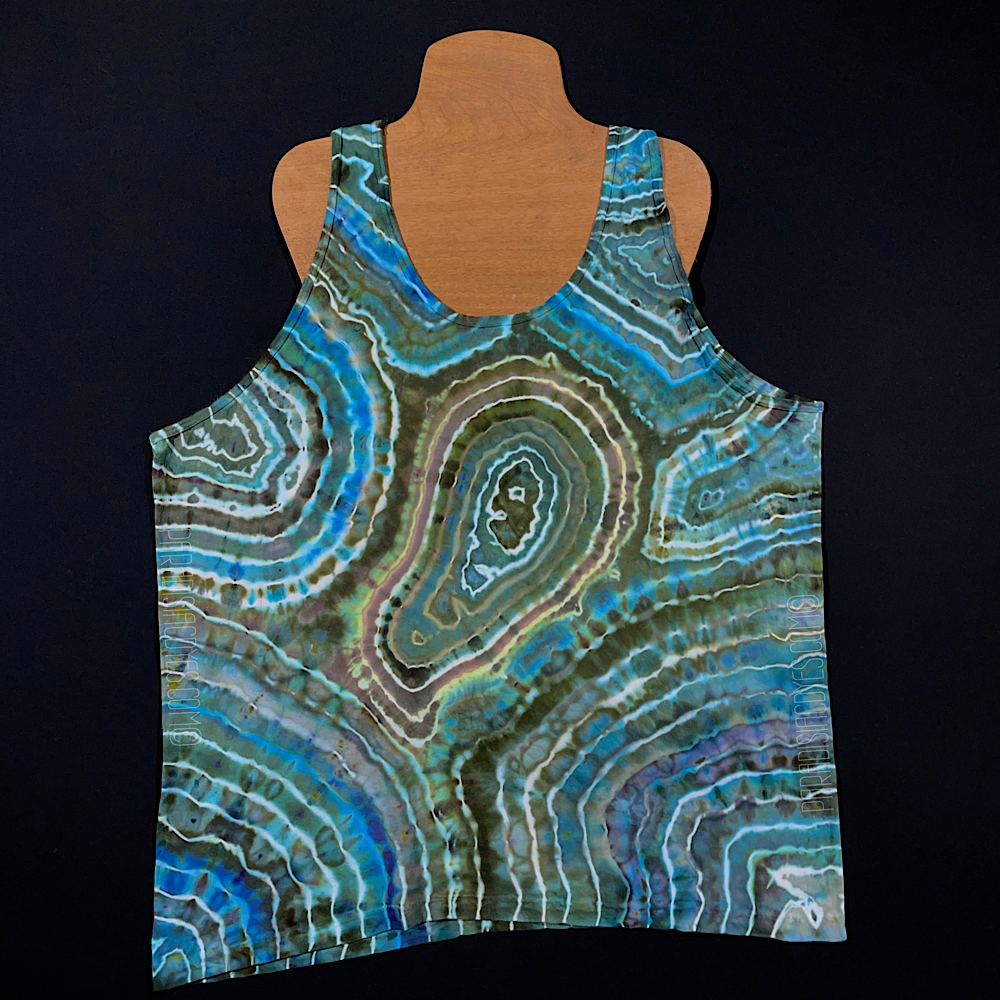 Women's XL Lapis Lazuli Geode Pattern Tank - Paradisiac Psychedelic Tie Dye  Shop