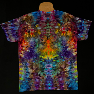 Size Large Rainbow Psychedelic Mindscape Ice Dye T-Shirt