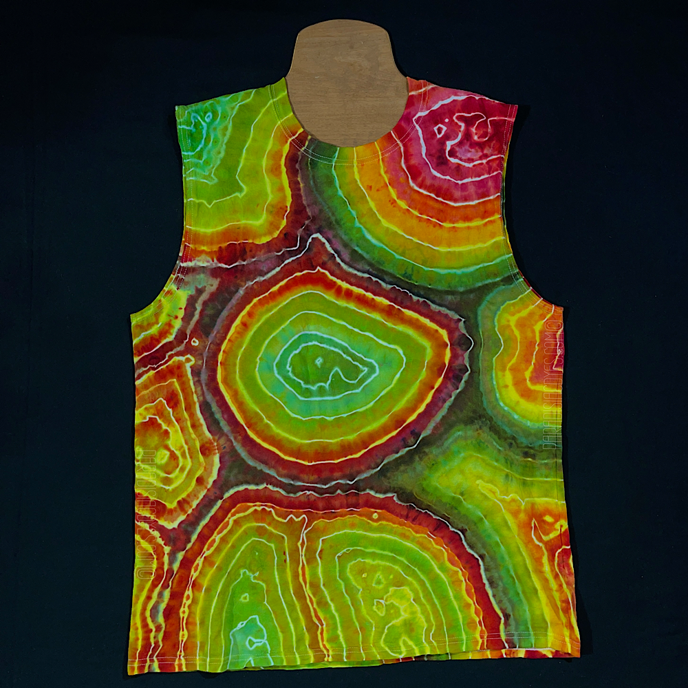 tie dye muscle tee