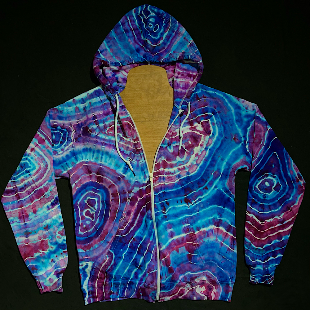 Rainbow tie dye shop zip up hoodie