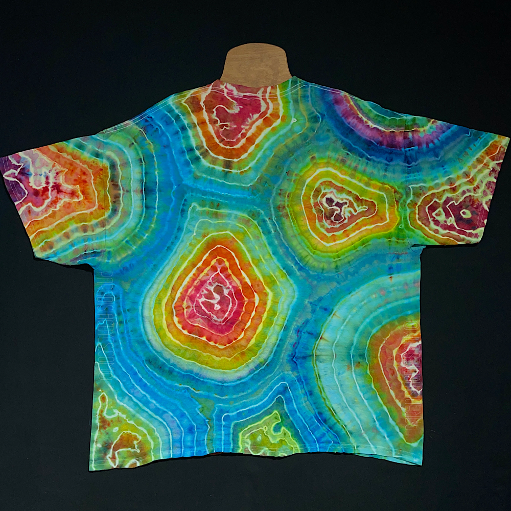 Size 2XL Rainbow Agate Geode Ice Dye T-Shirt
